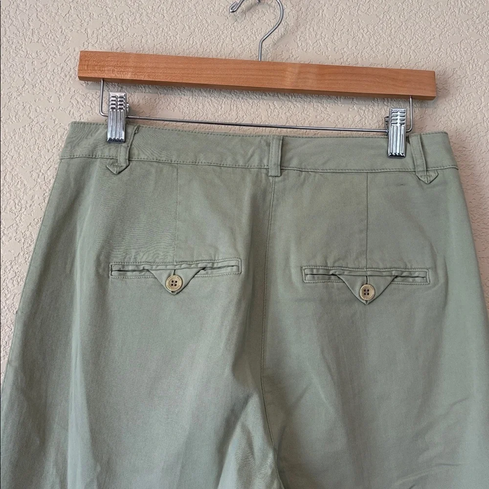 Raffaello Rossi Vintage Stylish Olive Green Wide Leg Pants - Picture 5 of 5